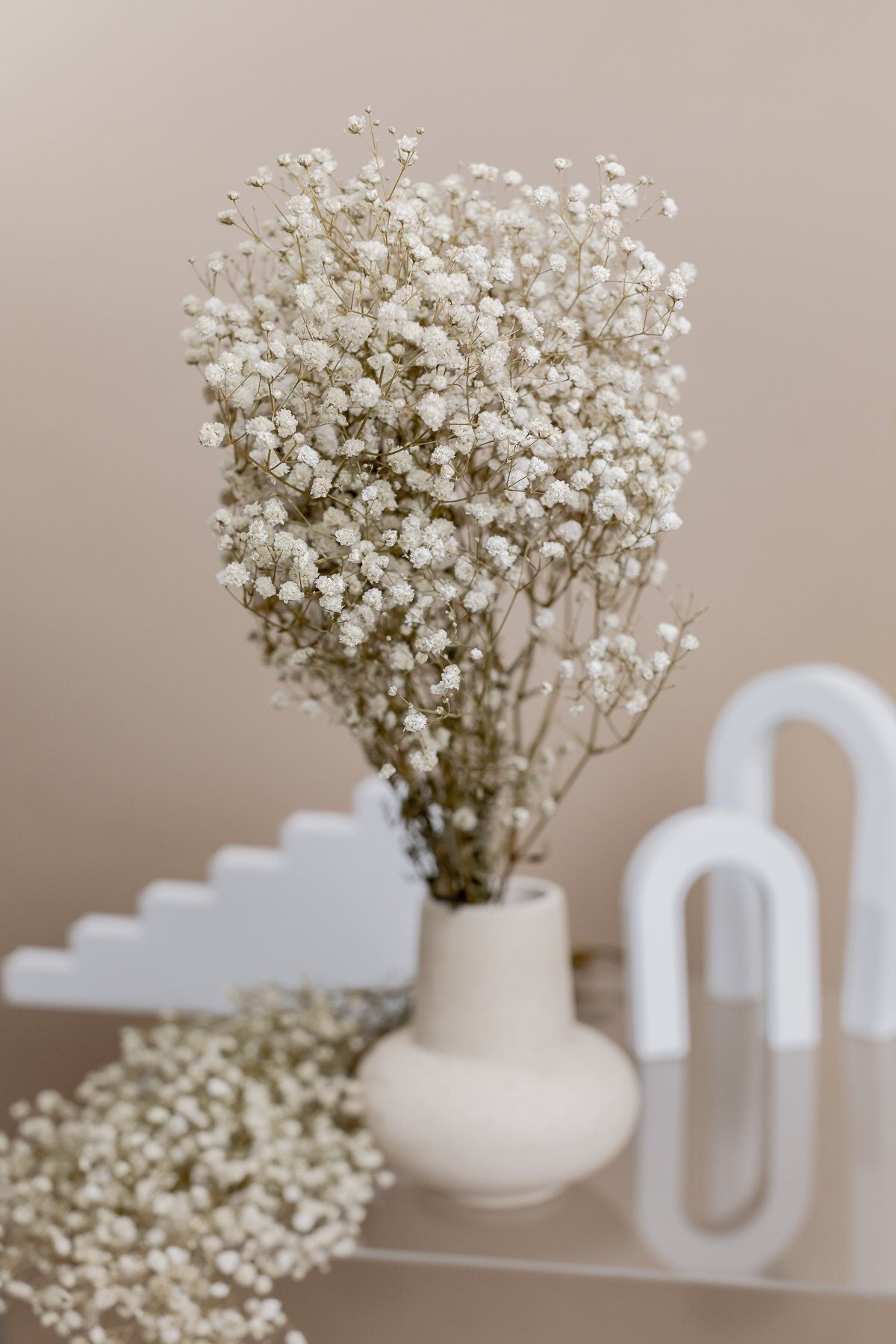 Preserved White Dried Gypsophila - Baby's Breath Flowers