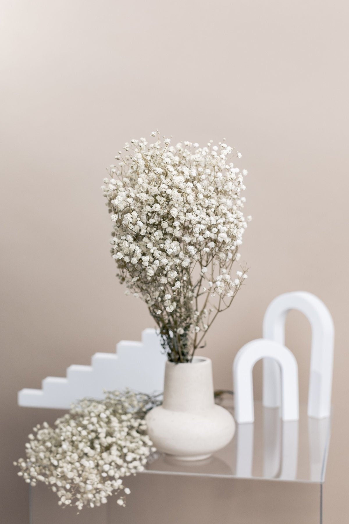 Preserved White Dried Gypsophila - Baby's Breath Flowers