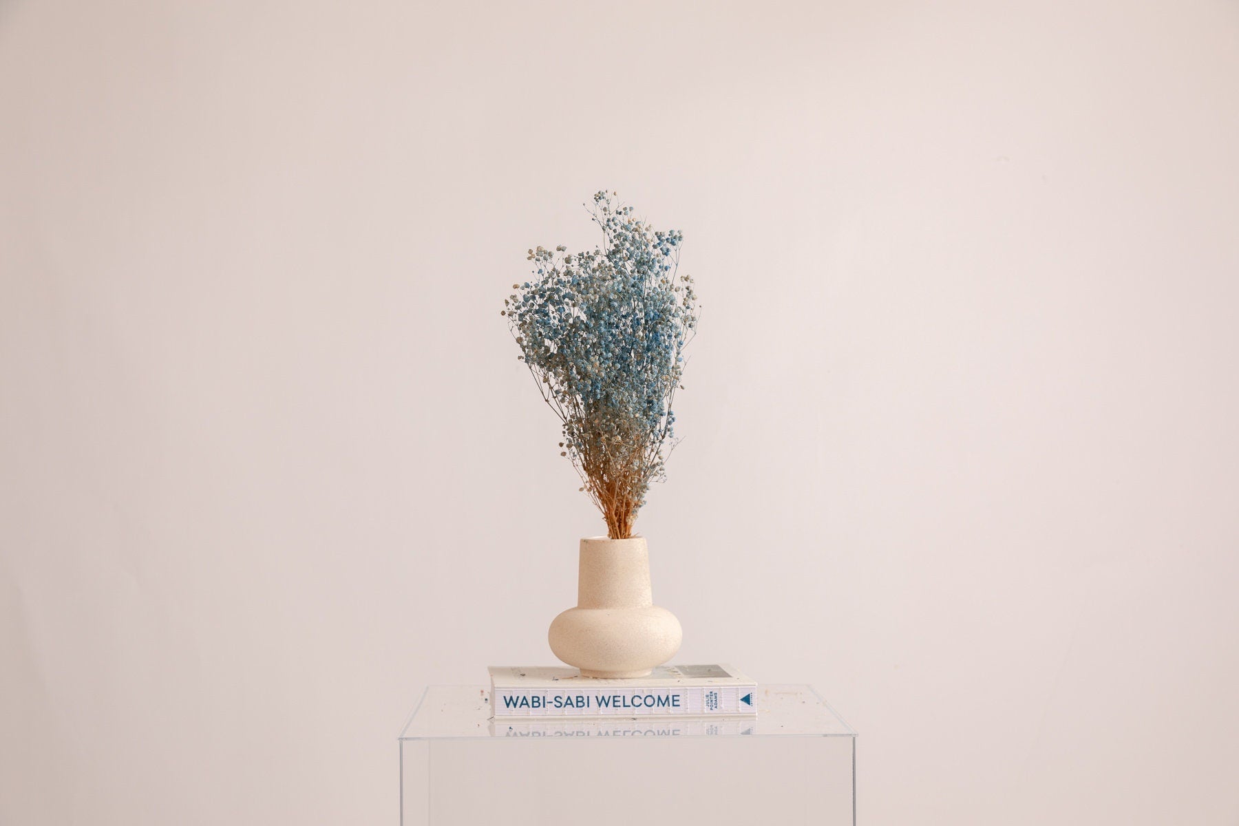 Painted Blue Hues Dried Gypsophila - Baby's Breath Flowers