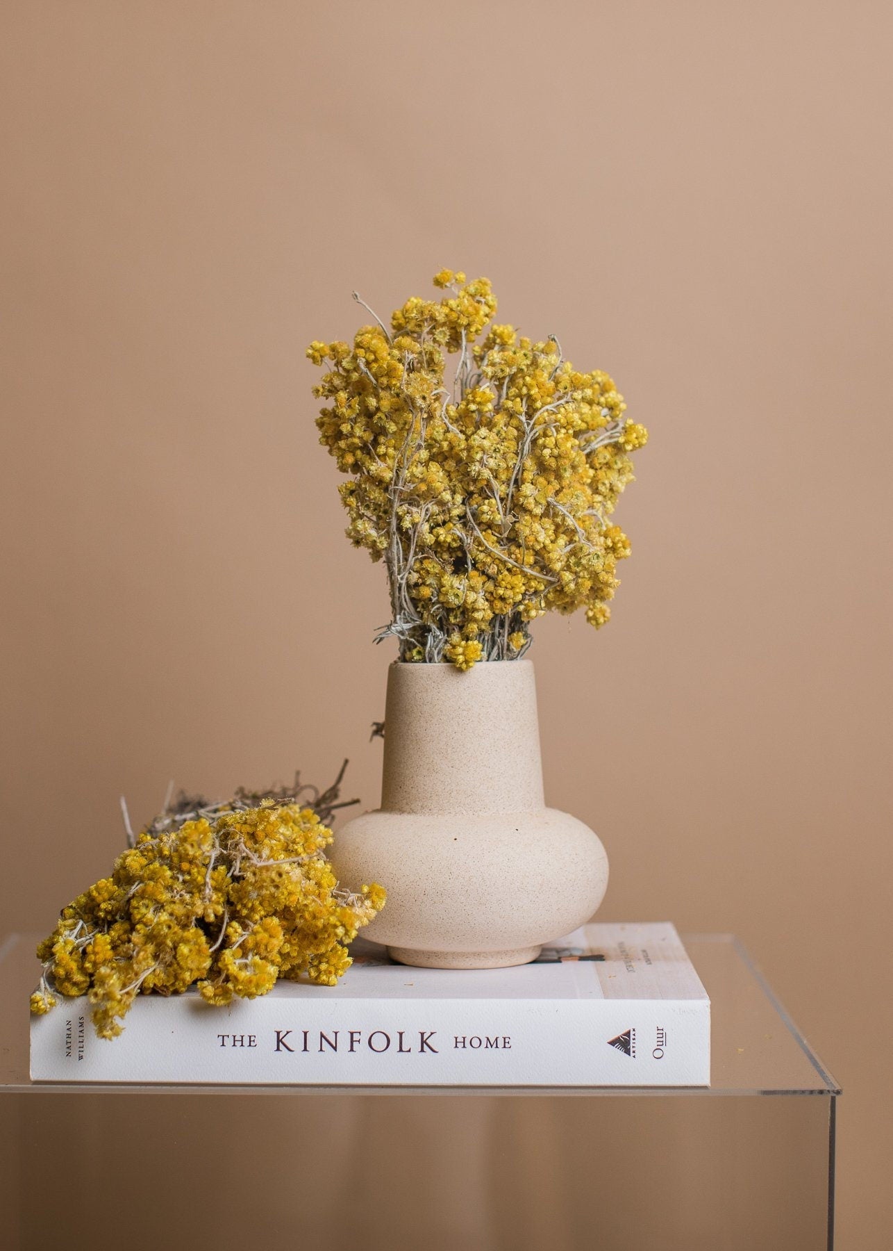 Dried Anaphalis - Natural Yellow Pearly Everlasting